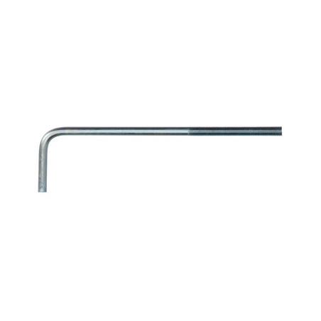 1 x Schroefduim metalen lange lengte M24X500 bedraad op 150 Wit verzinkt staal