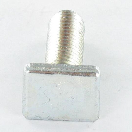 1 x Metalen schroeven rechthoekige kop M6X20 9,5 x 12 x 2 Wit verzinkt staal