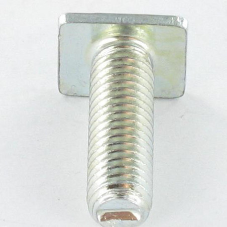 1 x Metalen schroeven rechthoekige kop M6X20 9,5 x 12 x 2 Wit verzinkt staal