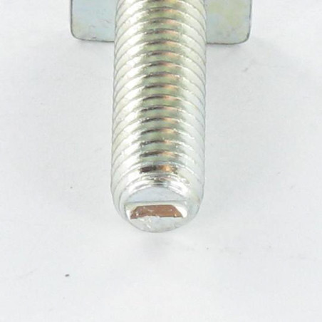 1 x Metalen schroeven rechthoekige kop M6X20 9,5 x 12 x 2 Wit verzinkt staal