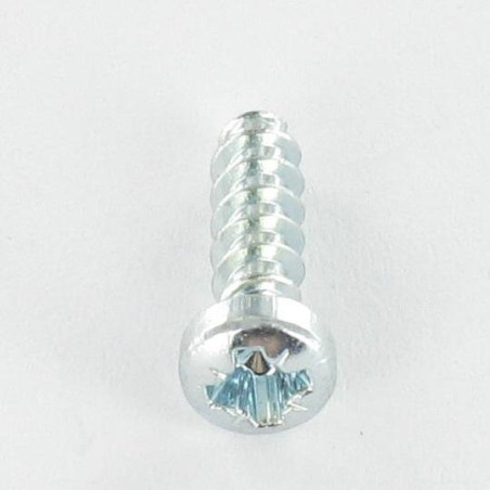 1 x PVC-schroeven bol cilinderkop Pozi PZ7 5X16 Wit verzinkt staal