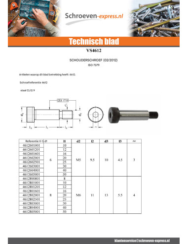 1 x Metalen schroeven schouder sleutel van 12...