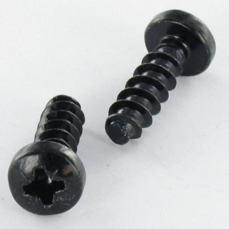 1 x PVC-schroeven bol cilinderkop Pozi PZ7 5X16 Zwart gegalvaniseerd staal