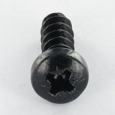 1 x PVC-schroeven bol cilinderkop Pozi PZ7 5X16 Zwart gegalvaniseerd staal