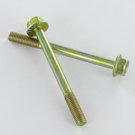 1 x Gedeeltelijke schroefdraad van het bout houtconstructie zeskantkop TH kraagflens M16X225 Bichromaat