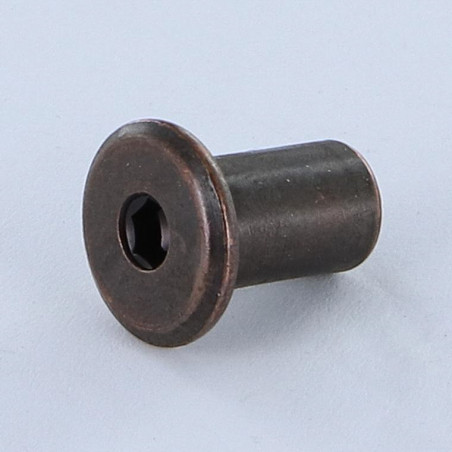 1 x Combifix bindmoer platte kop kopdiameter 15 diameter 9 lengte onder de kop 15 M6 sleutel van 4 BRON