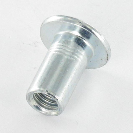 1 x Combifix bindmoer platte kop kopdiameter 15 diameter 9 lengte onder de kop 15 M6 sleutel van 4 Wit verzinkt staal