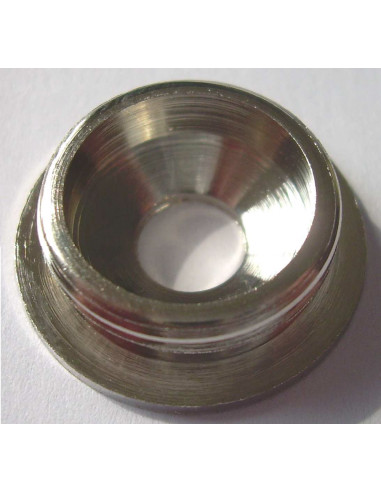 1 x Bevestiging spiegel Messing nikkel en flens...