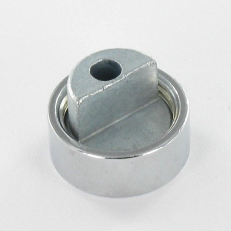 1 x Beugel / haak Messing chroom +BASIS Zamack voor spiegel 22