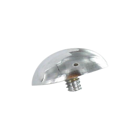 1 x Kopdop rond Messing chroom diameter 15 stang M3