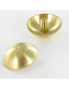Kopdop RONDE. Messing diameter 15 stang M3X5.4