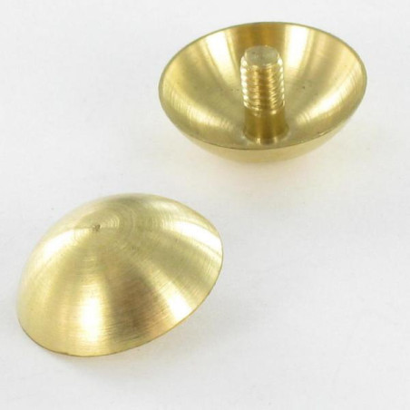 1 x Kopdop RONDE. Messing diameter 15 stang M3X5.4