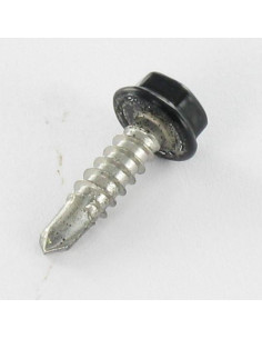 Zelfborende schroef zeskantkop TH 6.3X40 RVS A2 RAL9005... 2