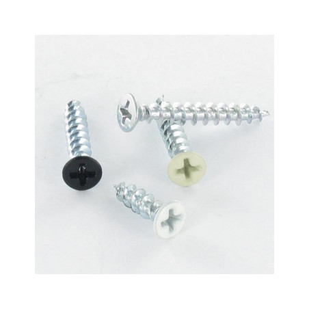 1 x PVC-schroeven RVS A2 gefreesde bolkop phillips 4.2X25 zwarte lak RAL9005 donker zwart