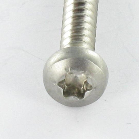 1 x Metaalplaatschroef bolvormige kopschroef 4.2X35 RVS A2 TORX T20 Piloot uiteinde