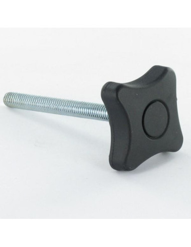 1 x Uiteinde Aanspannen 4 TAKKEN M6X45 zwart nylon