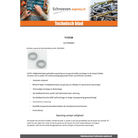 1 x Sluitring NORD-LOCK ® M4 A4 RVS