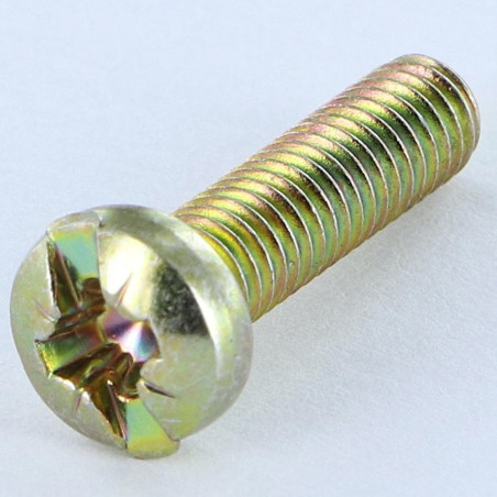1 x Metalen schroeven bol cilinderkop Pozi met split M4X16 kopdiameter 7 Bichromaat