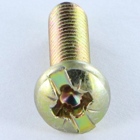 1 x Metalen schroeven bol cilinderkop Pozi met split M4X16 kopdiameter 7 Bichromaat