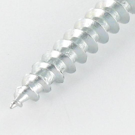 1 x Agglo houtschroeven VBA3 ronde kop Pozi 6X60 Wit verzinkt staal