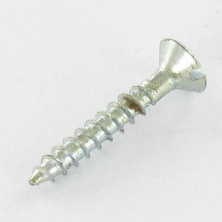 1 x Agglo houtschroeven gefreesde kop split 4X45 Wit verzinkt staal