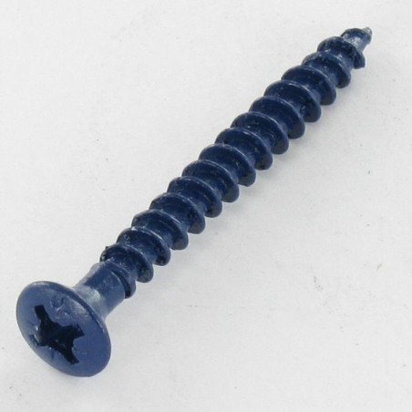 1 x Agglo houtschroeven VBA3 gefreesde bolkop Pozi PZ7 4X40 Wit verzinkt staal LAQ RAL5003 BL