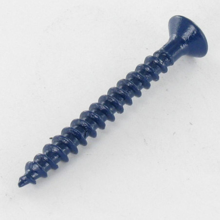 1 x Agglo houtschroeven VBA3 gefreesde bolkop Pozi PZ7 4X40 Wit verzinkt staal LAQ RAL5003 BL