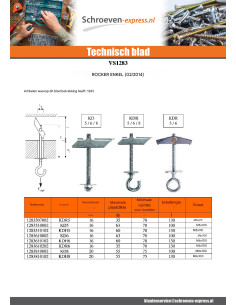 Tuimelplug Fischer M4X70 Wit verzinkt staal KDR4 2
