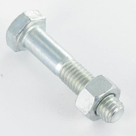 100 x Bout (verkocht met moer) zeskantkop TH M12X45 Klasse 8.8 SB Wit verzinkt staal