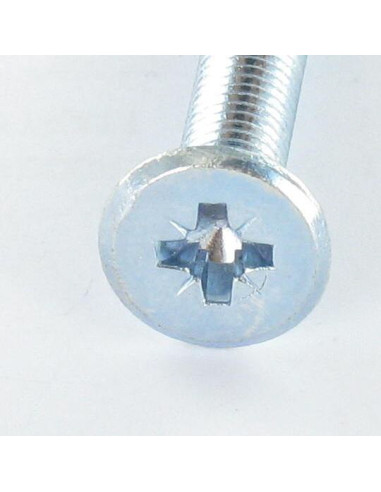 1 x Metalen schroeven plat Pozi M6X70 uiteinde...