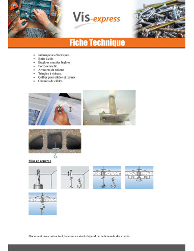 1 x Tuimelplug Fischer M8X100 Wit verzinkt...