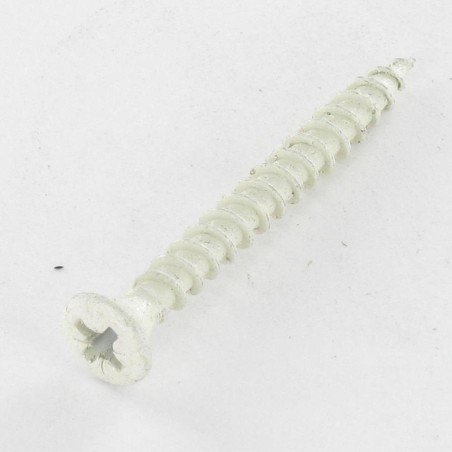 1 x Agglo houtschroeven VBA3 gefreesde bolkop Pozi 4,5X40 Wit verzinkt staal witte lak