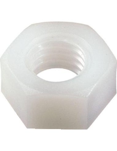 1 x Moer natuurlijk nylon zeshoekig HU M2.5