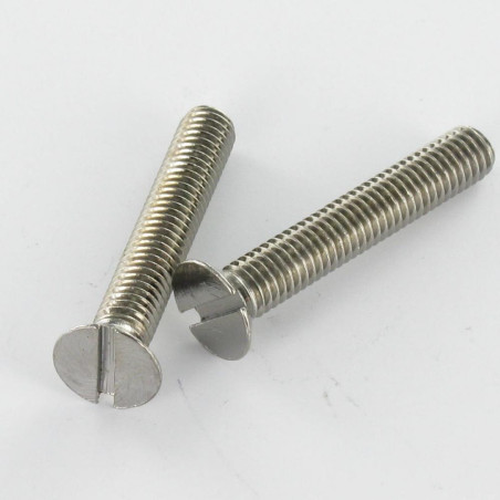 1 x Metalen schroeven Messing chroom gefreesde kop split M5X10