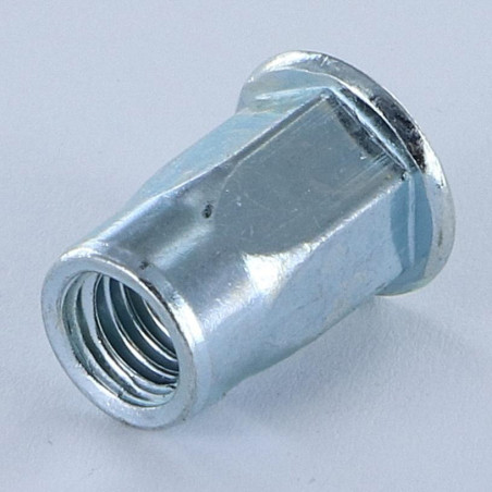 1 x Blindklinkmoeren platte kop M6X16 GOFIX ACPSH30 Wit verzinkt staal