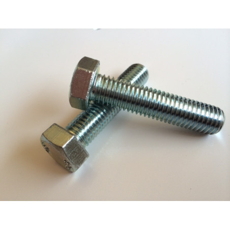 1 x Metalen schroeven zeskantkop TH 7/16X 1 3/8" UNC of gelijkwaardig BSW pas Engels WHITWORTH rang 5 Wit verzinkt staal