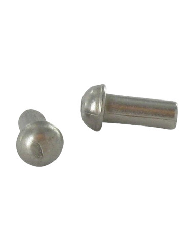 1 x Massieve klinknagel ronde kop RVS A2 4X12