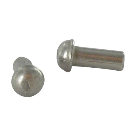 1 x Massieve klinknagel ronde kop RVS A2 4X12