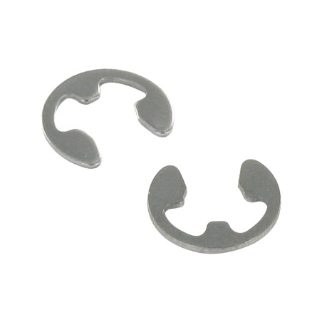 1 x E-clip voor diameter Groef 5 Wit verzinkt staal