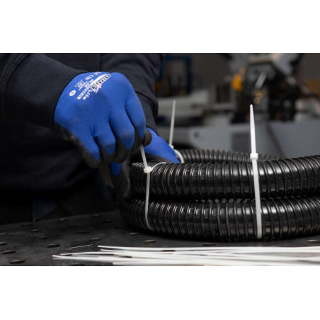 1 x Slangenklem RVS wit nylon 2,5X140