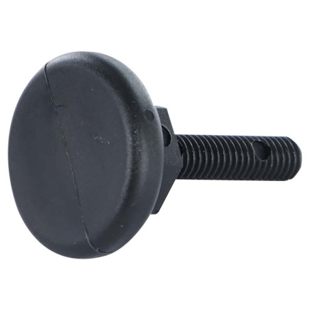 1 x VOET Stelpoot instelling M8X50 kopdiameter 30 zwart nylon