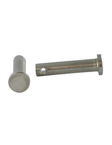 1 x Splitpen platte kop 10X34 geboord 3 A4 RVS