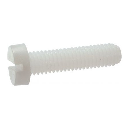 1 x Metalen schroeven Brede bol cilinderkop split M4X20 natuurlijk nylon