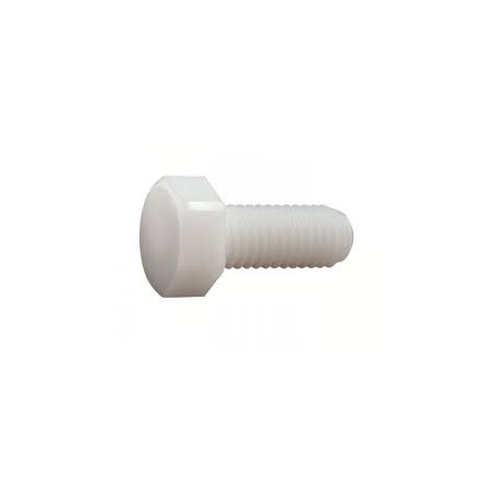 1 x Metalen schroeven zeskantkop TH natuurlijk nylon polyamide 6.6 M4X12