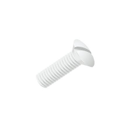 1 x Metalen schroeven gefreesde bolkop split M8X60 natuurlijk nylon