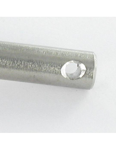1 x Splitpen platte kop 6X25 geboord 2.5 A4 RVS