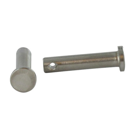1 x Splitpen platte kop 8X25 geboord 3 A4 RVS