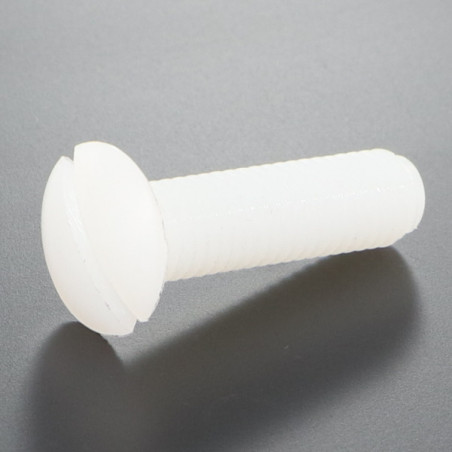 1 x Metalen schroeven gefreesde bolkop split M5X6 natuurlijk nylon