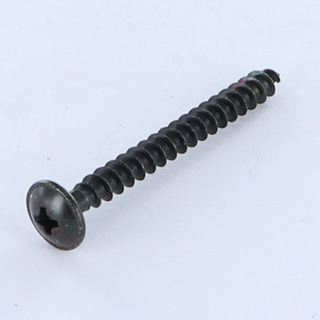 1 x Agglo houtschroeven Bolkop breed rond Pozi PZ7 4X25 volledige draad kopdiameter 10 Zwart gegalvaniseerd staal