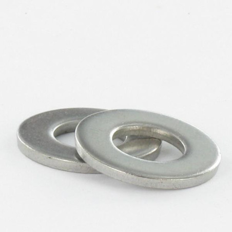 1 x Sluitring plat M5X12X1 M Wit verzinkt staal